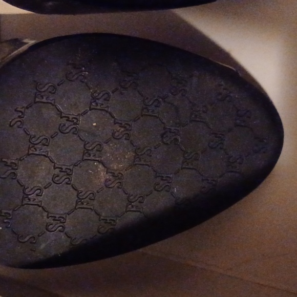 Franco Sarto Women's Crash Black/White Leather Peep Toe Slip On Pumps - Sz 8.5M - Picture 7 of 12